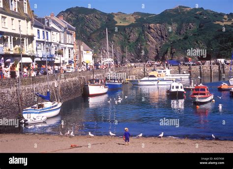 Ilfracombe - Harbour beach Stock Photo - Alamy