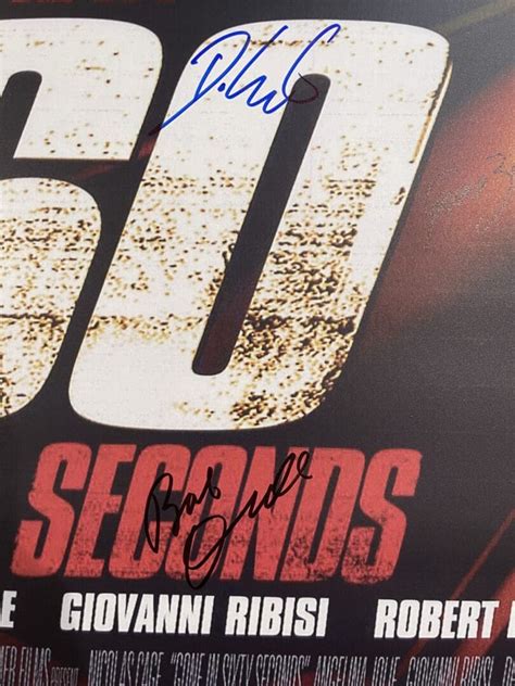 "Gone in 60 Seconds" Cast Signed Movie Poster - YourPremierMemorabilia