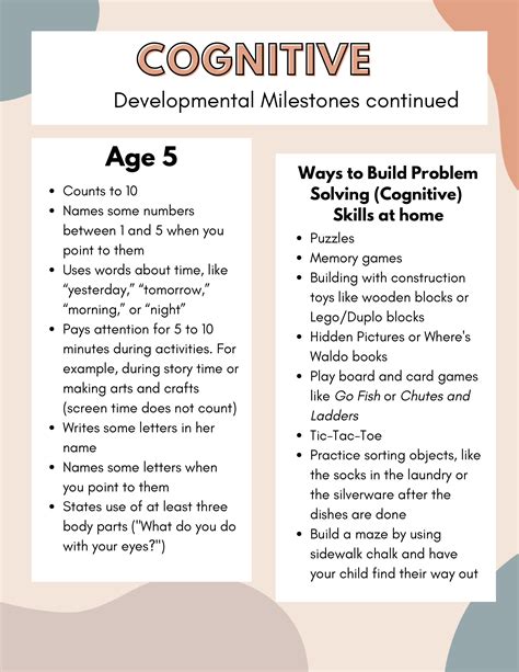 Developmental Milestones | Early Childhood Center