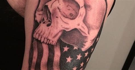 American flag skull tattoo | My tattoos | Pinterest | Tattoo, Tatting and Piercings