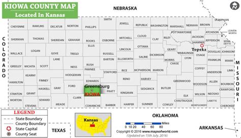 Kiowa County Map, Kansas