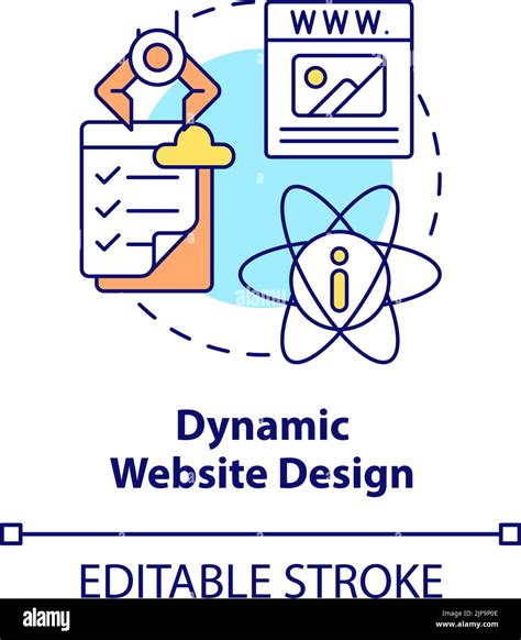 Dynamic website design concept icon Stock Vector Image & Art - Alamy