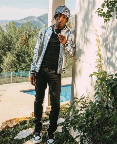 NBA YoungBoy: Light Grey Teddy Jacket with Black Leather Pants - Iconic Celebrity Outfits