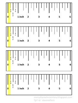 Quarter Inch Ruler by Every Day Is Elementary | Teachers Pay Teachers