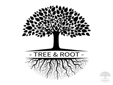 Family Tree With Roots Silhouette Clip Art