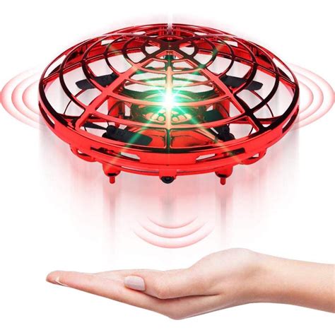 Flying Toys, Boys Toys Hand Operated Flying Ball Drone Kids Toys with 2 Speeds LED Light Mini ...