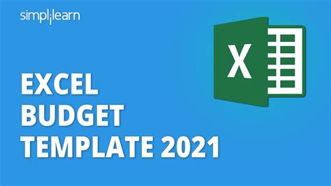 Excel Budget Template 2021 | Expense Report In Excel | Excel Budget Spreadsheet | Simplilearn