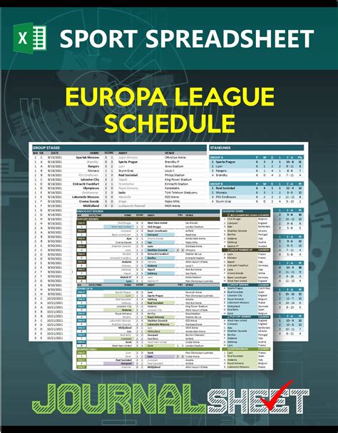 JS811-SS-XL UEFA EUROPA LEAGUE 2023/2024 FIXTURES | SCORESHEET ...