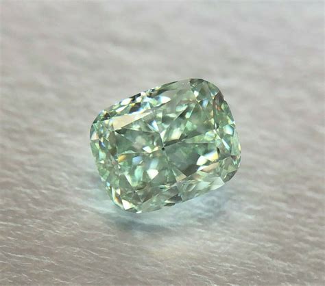 Green Diamond - 0.50ct Natural Loose Fancy Light green Color GIA VS2 Cushion - Loose Diamonds