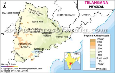 Physical Map Of Telangana