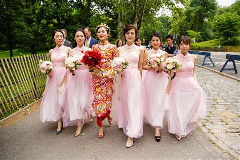 Custom Blush Bridesmaid Dresses with Pearl Collar