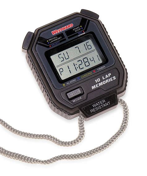 WESTWARD Digital Stopwatch, Multiline LCD - 6JG70|6JG70 - Grainger