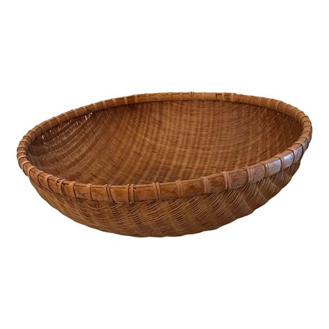 Vintage Winnowing Basket | Chairish