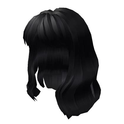 Black Short Hair With/ Thin Bangs Roblox