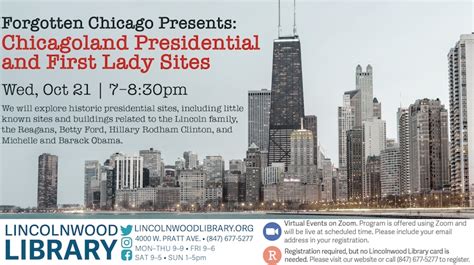 Lincolnwood Library Webinar on Presidential and First Lady History on October 21, 2020 ...