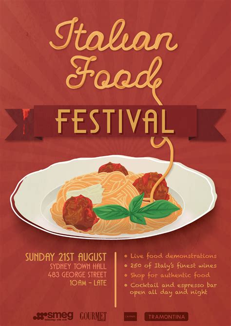 Mock Italian Food Festival poster on Behance | Food festival poster, Food festival, Food poster ...