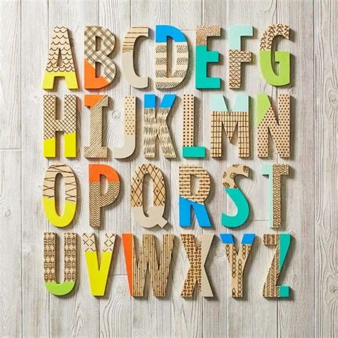 Creative paint-dipped letters from The Land of Nod | Wooden letters ...