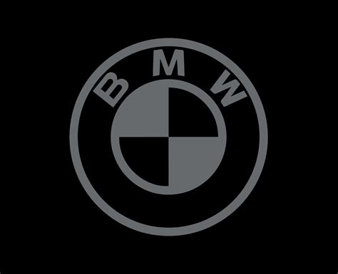 BMW Brand Logo Symbol Gray Design Germany Car Automobile Vector Illustration With Black ...