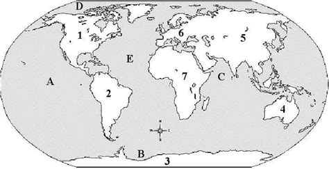 Continents & Oceans Diagram | Quizlet