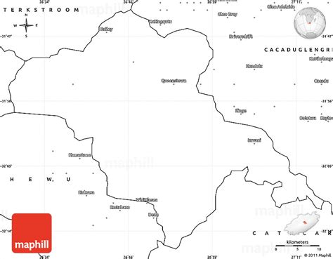 Blank Simple Map of QUEENSTOWN