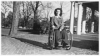 1940s Polio girl in old style wheelchair | jackcast2015 | Flickr