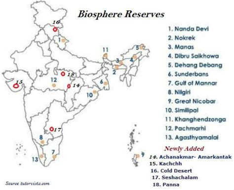 Biosphere Reserves | Geography map, General knowledge book, India world map