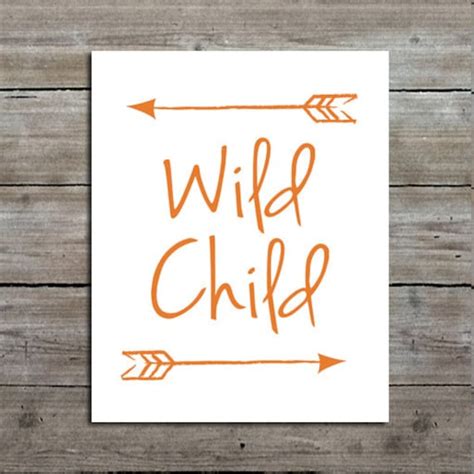 Wild Child Quote Nursery Print Woodland Nursery Decor