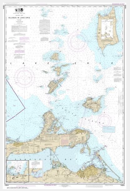 NOAA Chart - Islands in Lake Erie; Put-In-Bay - 14844 - The Map Shop