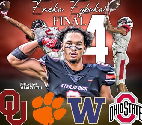 Emeka Egbuka, nation’s No. 1 wide receiver, announces top 4; Oregon ...