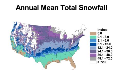 annual us snowfall Weather Snow, Weather Map, States In Usa, States In America, Snow Images ...