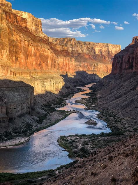 The Colorado River in the Grand Canyon as seen from the granaries above ...