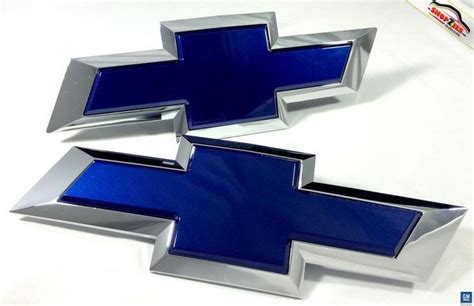 Chevy Silverado Bowtie Emblem Billet Insert Replacement 2pc Set Blue ...