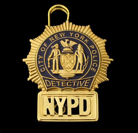 NYPD New York Police Detective Badge Solid Copper Replica Movie Props ...