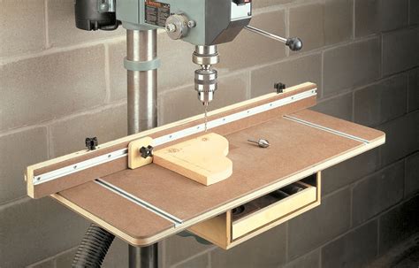 Drill Press Table with Storage | Woodworking Project | Woodsmith Plans