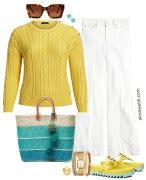 Plus Size Yellow Sweater Outfits 2 - Alexa Webb