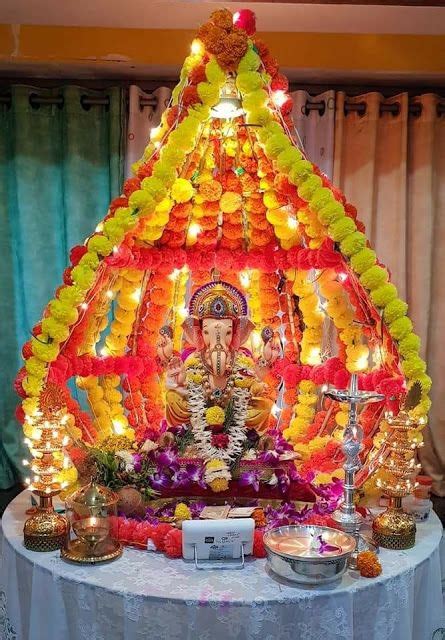 27 Best Trending Ganesh Chaturthi Decoration Ideas for home 2019 in ...