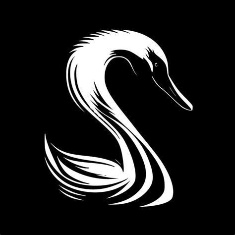 Swan - Black and White Isolated Icon - Vector illustration 26735787 Vector Art at Vecteezy