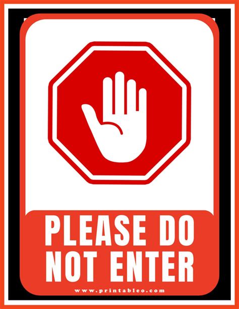 Do Not Enter Sign Printable