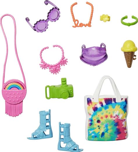 Barbie Neon Festival Fun Set with 11 Storytelling Accessories for ...