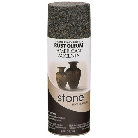 Rust-Oleum American Accents 12 oz. Stone Granite Stone Textured Finish Spray Paint (6-Pack ...