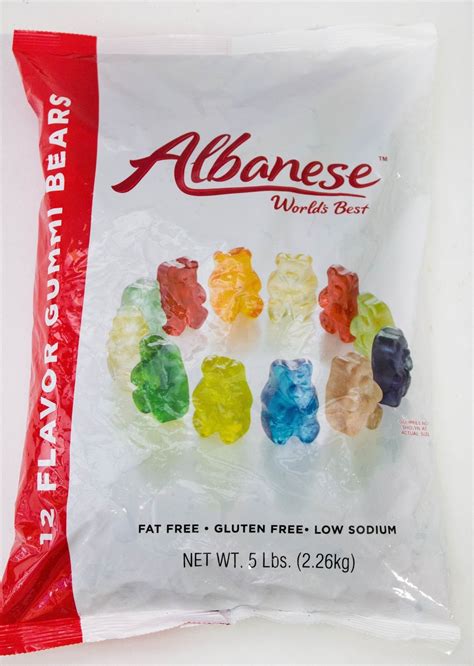 Albanese Gummy Bears 12 Flavor 5 Lb. Bag