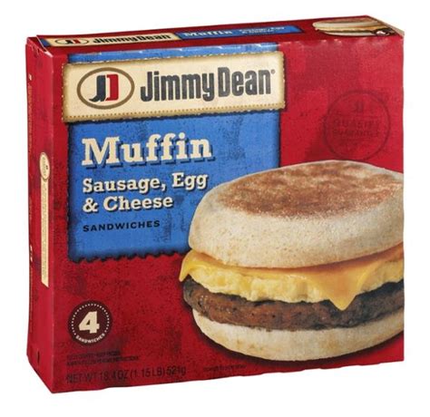 Jimmy Dean Muffin Sandwiches Sausage, Egg, & Cheese 4Ct | Hy-Vee Aisles Online Grocery Shopping