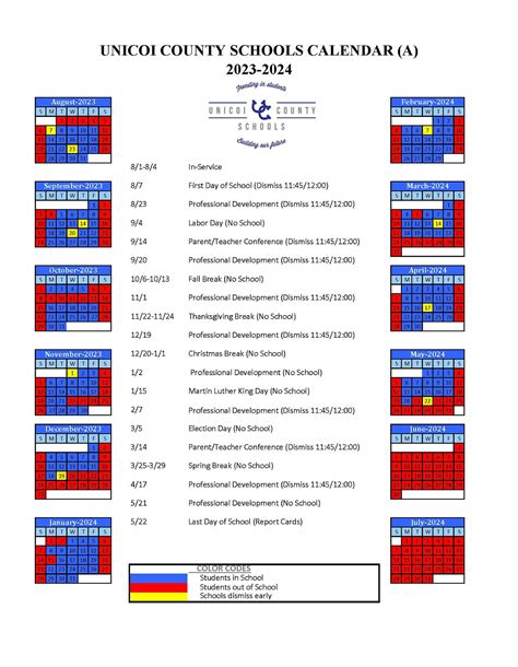 Unicoi County Schools Calendar 2024-2025 - Mycollegepoints