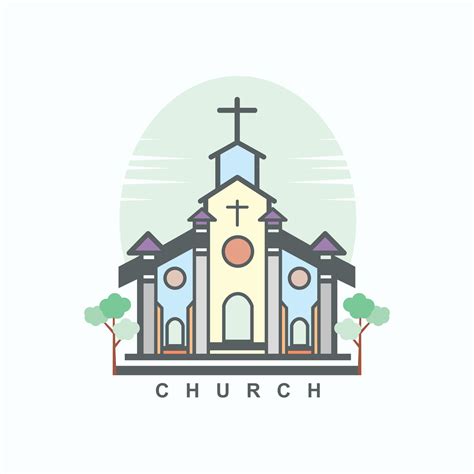 Church vector design and illustration 8101412 Vector Art at Vecteezy