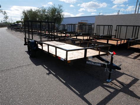 ROCKLAND 77″ X 14′ SINGLE AXLE UTILITY TRAILER W/ RAMP GATE – Rockland Trailers