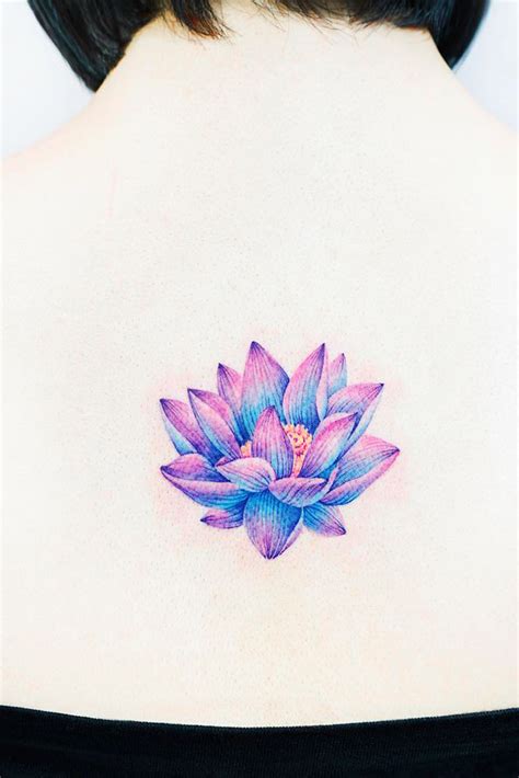 Ankle Blue Lotus Flower Tattoo | Best Flower Site