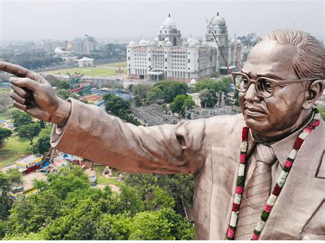 Telangana: KCR unveils 125-feet-tall statue of Dr BR Ambedkar