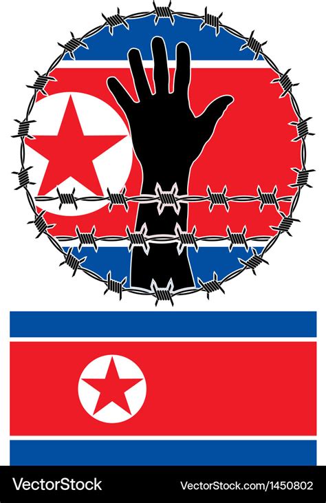 Violation of human rights in north korea Vector Image