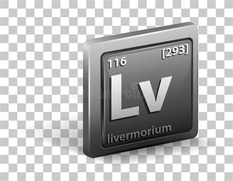 Livermorium Chemical Element. Chemical Symbol with Atomic Number and ...