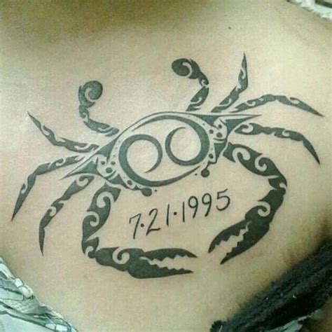 cancer-crab-69-tattoo-design-with-date-of-birth – EntertainmentMesh